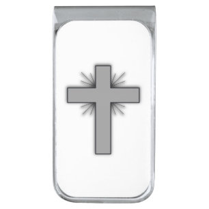 Money clip w/Gray-flared cross