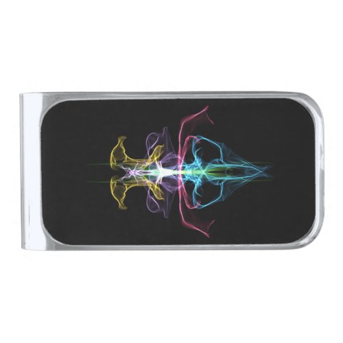 Money Clip with Colorful Electric Rainbow Design