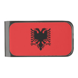 Money Clip with flag of Albania