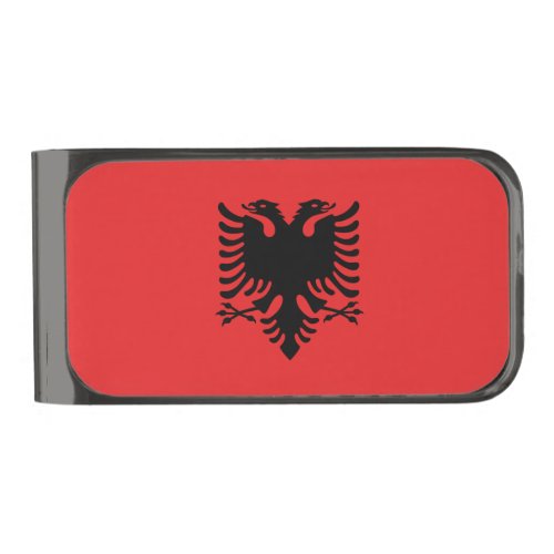 Money Clip with flag of Albania