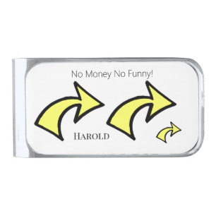 Money Clip Yellow Arrow No Money No Funny!