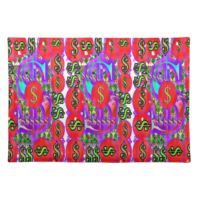 Money Design Cloth Placemat (Front)