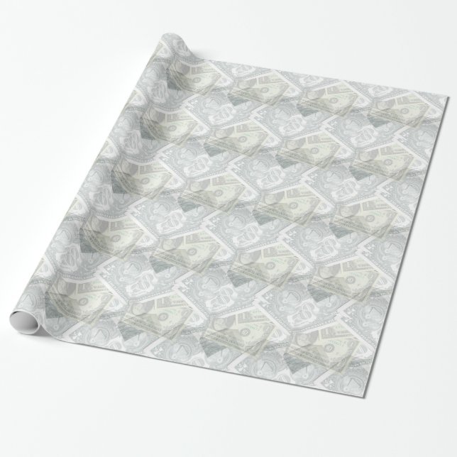 Money Dollar Gift Wrapping paper (Unrolled)