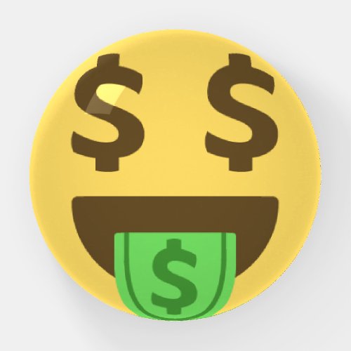 Money Dollar Signs Emoji Paperweight