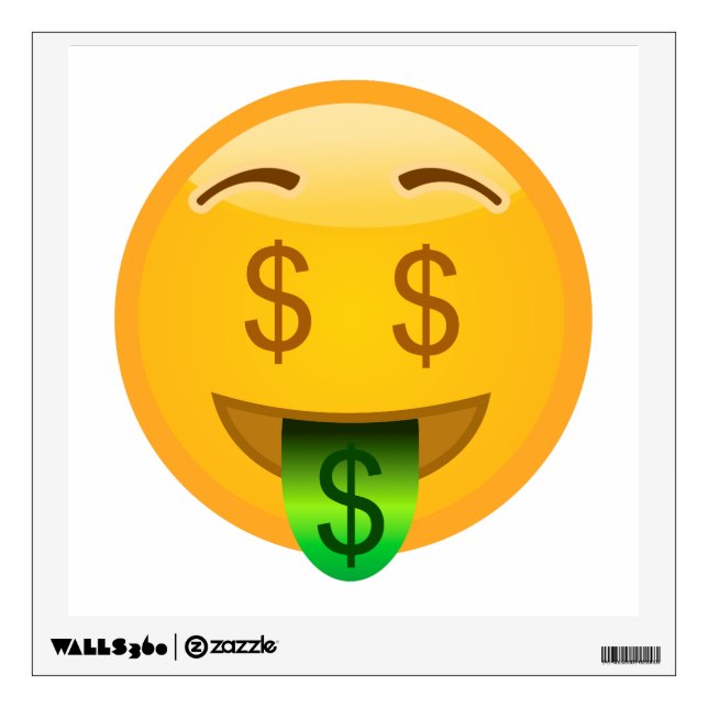 Money Emoji Wall Decal (Front)