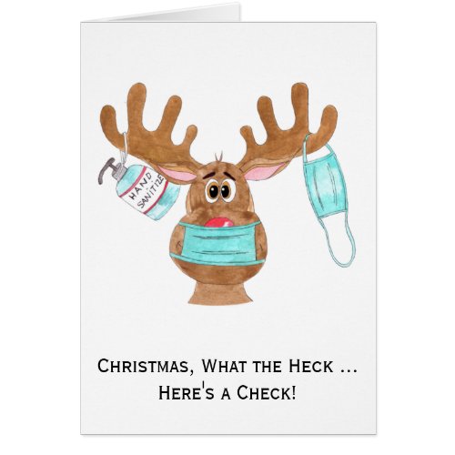 Money Enclosed Gift Card Rudolph Masked Reindeer