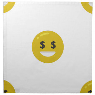 money eye emoji cloth napkin