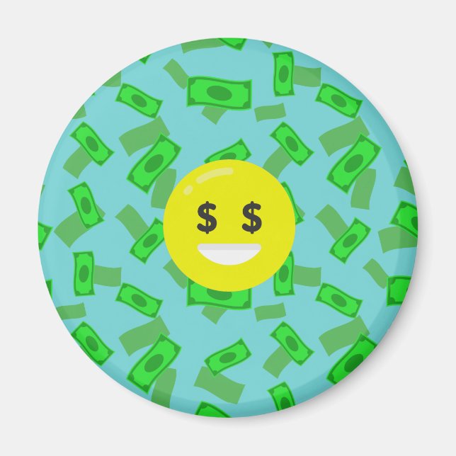 money eyed emoji magnet (Front)