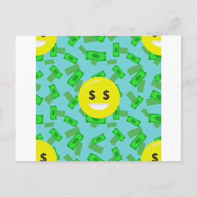 money eyed emoji postcard (Front)