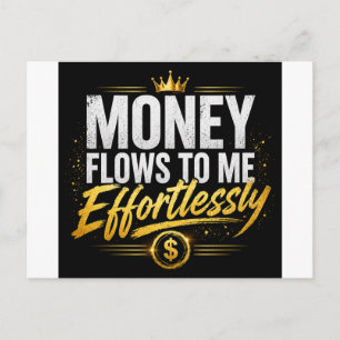 Money Flows To Me Effortlessly – Luxury Wealth Min Postcard