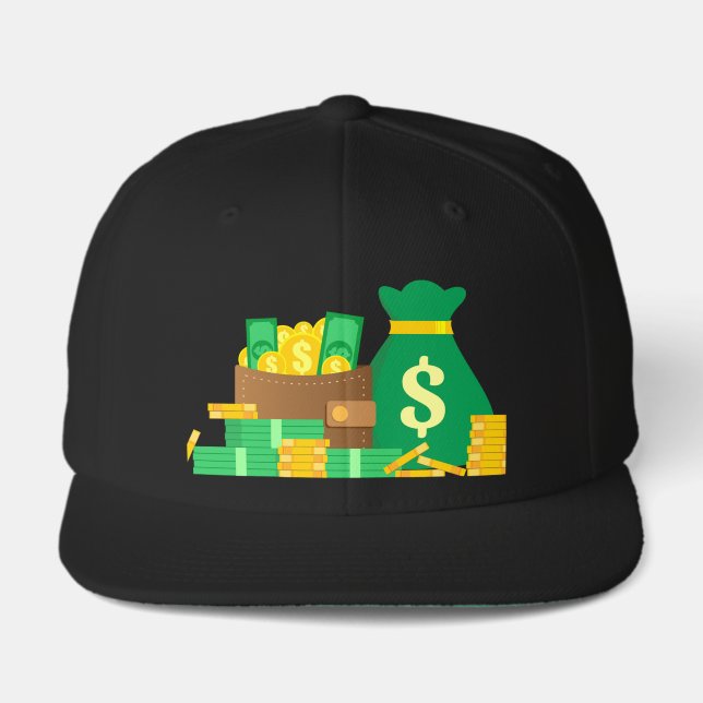 Money🤑 fun, and humor, baseball ⚾ cap 🧢 (Front)