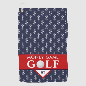 Money Game Golf With Your Monogram Golf Towel by DP_Holidays at Zazzle