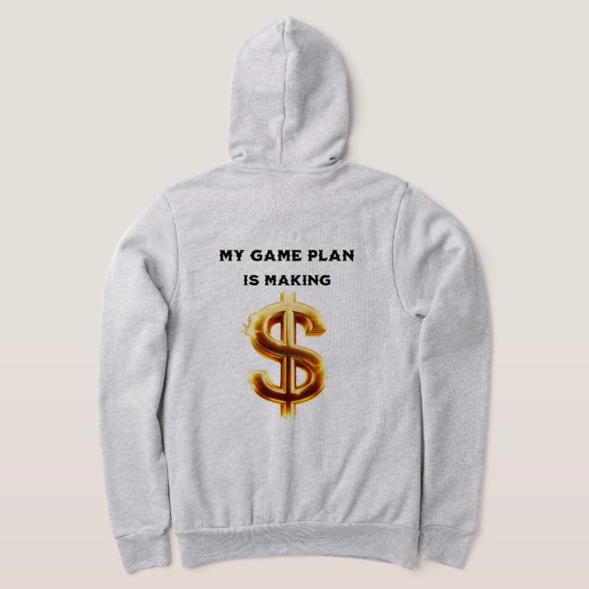 Money Game Plan T-Shirt Hoodie (Laydown Back)