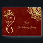 Money gift Indian wedding maroon gold Ganesha  Envelope<br><div class="desc">Maroon and gold Hindu wedding Ganesha wedding money gift personalized envelope.</div>