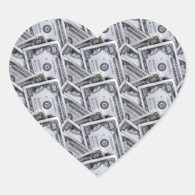 MONEY  HEART STICKER (Front)