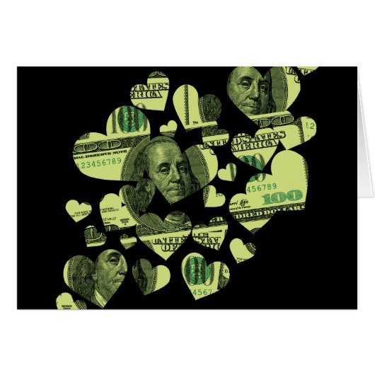 Money Hearts Cards (Front Horizontal)