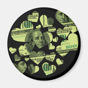 Money Hearts Magnet