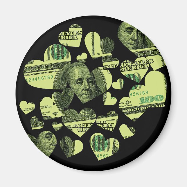 Money Hearts Magnet (Front)
