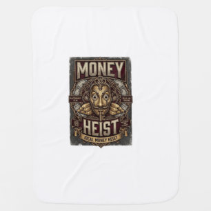 Money Heist Gold Mask Streetwear T-Shirt Baby Blanket
