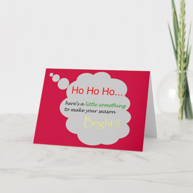 Money Ho Ho Ho Christmas Card (Front)
