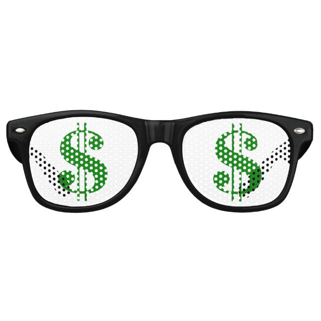 Money HungryAdult Retro Party Shades! Retro Sunglasses (Front)