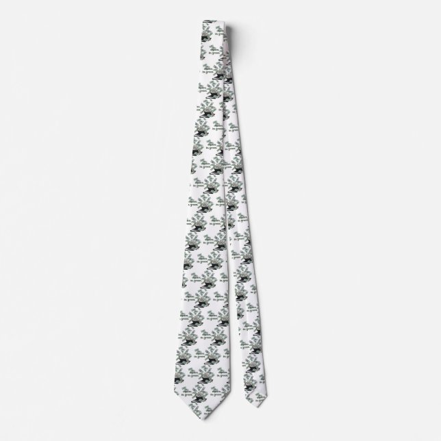 Money in Graduation Cap Neck Tie (Front)