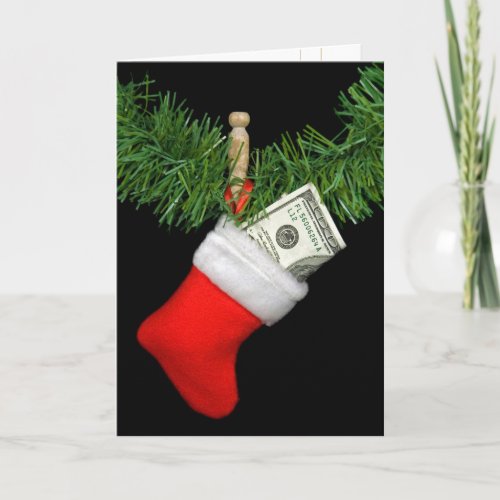 Money In Holiday Stocking
