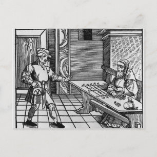 Money Lender, 1531 Postcard