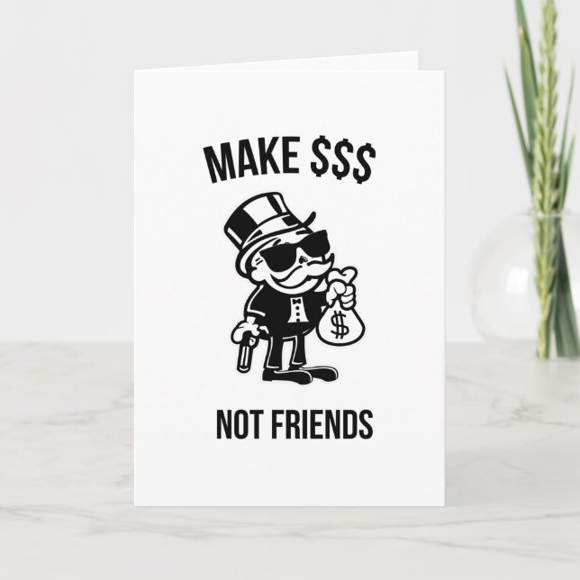 Money Make Stocks Capitalist Investors Card (Front)