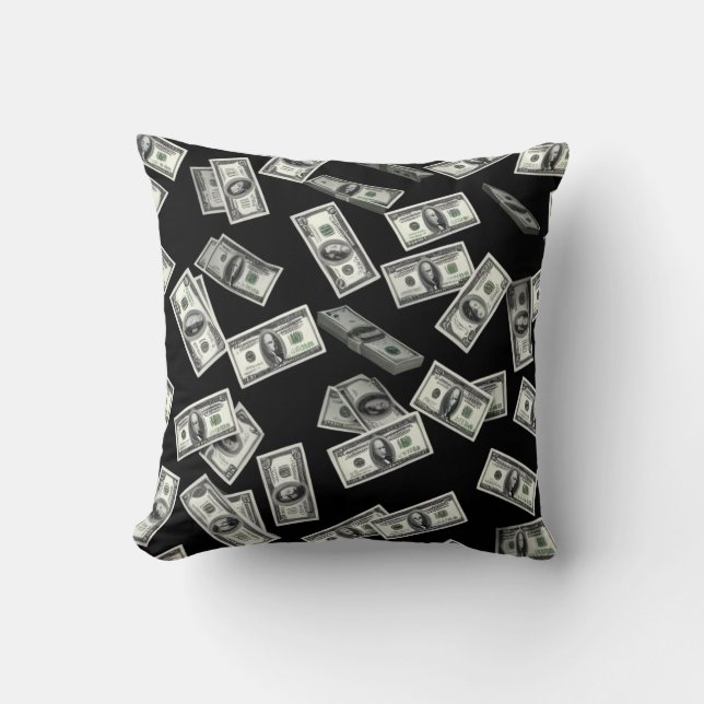 Money Maker Throw Pillow (Front)