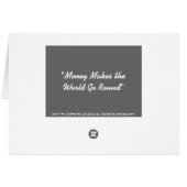 "Money Makes the World Go Round" Cards (Back Horizontal)
