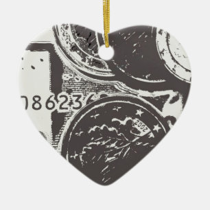 Money makes the world go round ceramic ornament