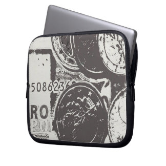 Money makes the world go round laptop sleeve