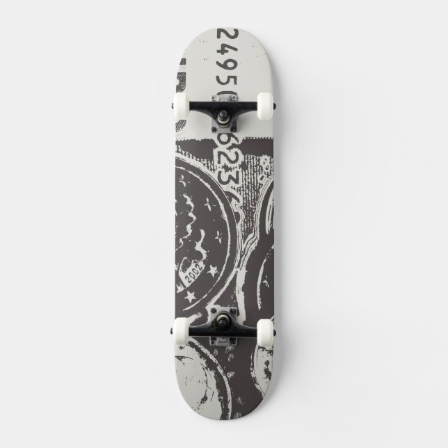 Money makes the world go round skateboard deck (Front)