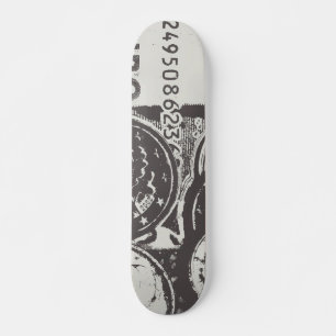 Money makes the world go round skateboard deck