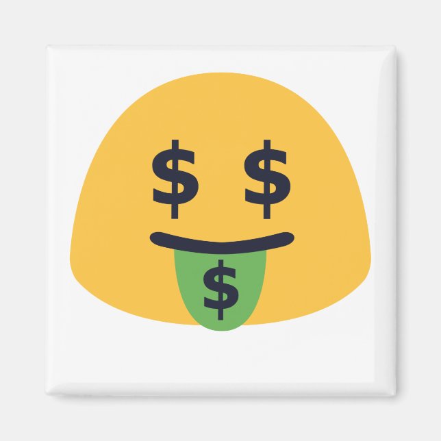Money Mouth Emoji Magnet (Front)