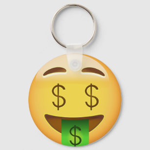 Money-Mouth Face Emoji Keychain
