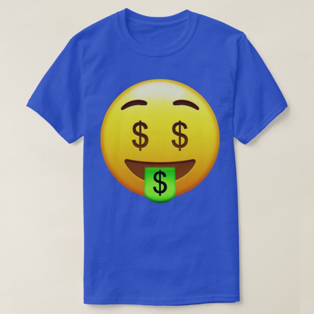 Money Mouth Face Emoji TShirt (Design Front)