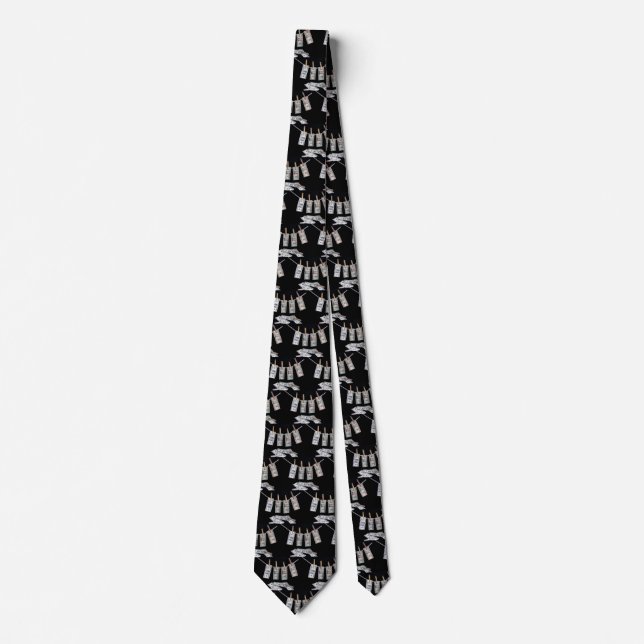 money on clothesline neck tie (Front)