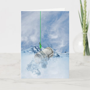 money on fish hook card