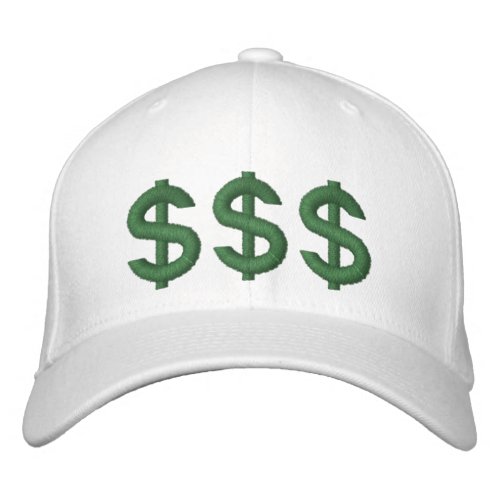  Money on My Mind Dollar Signs Embroidered Hat