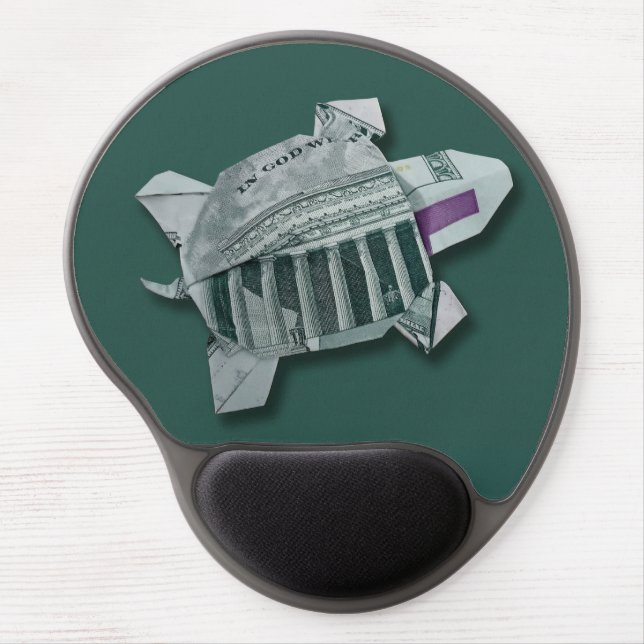 Money Origami $50 Turtle Gel Mouse Pad (Front)