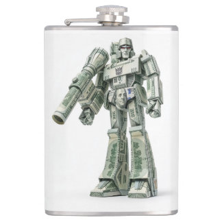 Money Origami Mega Tron Robot Flask