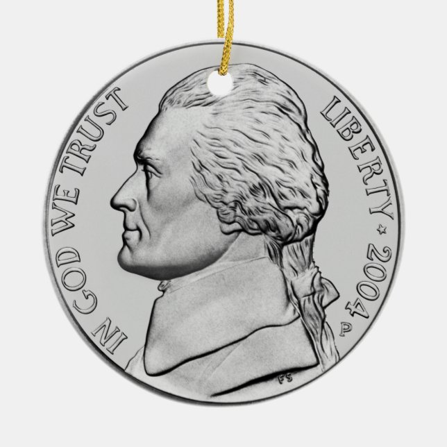 Money ornament. ceramic ornament (Front)