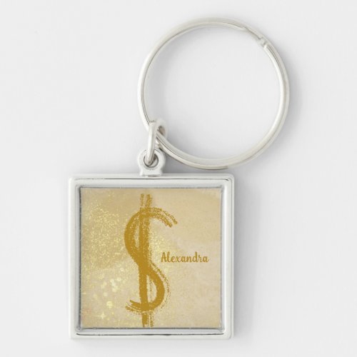 Money Reiki Infused Dollar Symbol Keychain