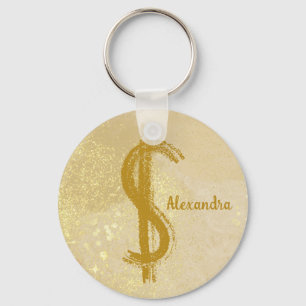 Money Reiki Infused Dollar Symbol Keychain