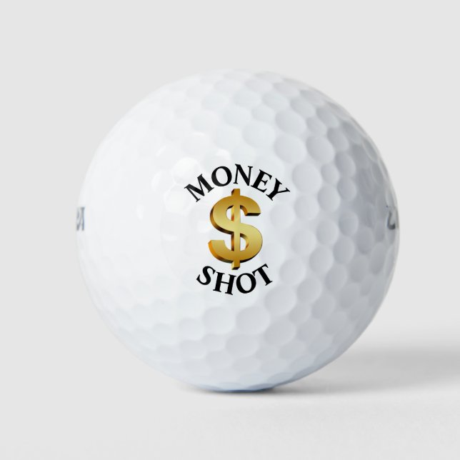 Money Shot Dollar Sign Personalized Golf Balls (Front)