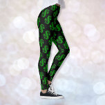 Money Sign Silly Black Green Women&#39;s Leggings at Zazzle