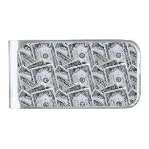 Money Silver Finish Money Clip