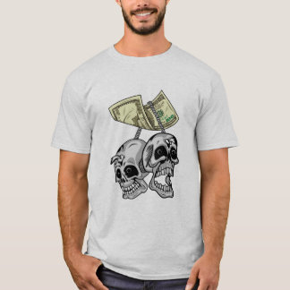 money skull t-shirt design, high quality, HD image